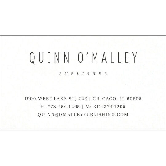 Tailored Letterpress Business Cards